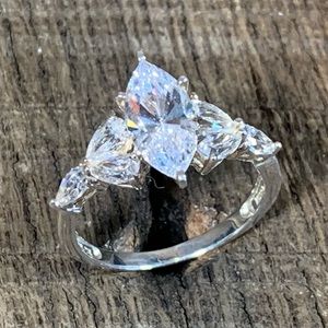 SW Diamonique 925 Sterling Silver CZ Ring